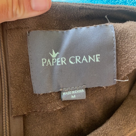 Paper Crane Faux Suede Dress - Picture 5 of 5